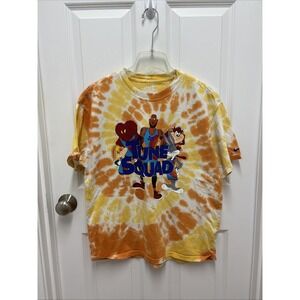 Nike x LeBron James Space Jam Tee Large Orange Tie Dye Tune Squad Looney‎ Tunes